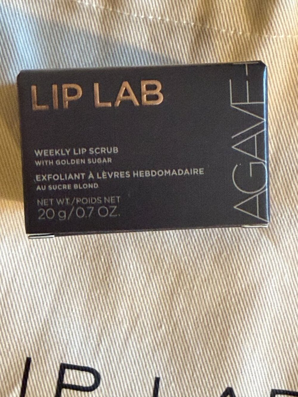 LIP LAB Weekly Lip Scrub with Golden Sugar NIB Gift Bag Included